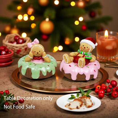 Hand Drawn Cartoon Resin Christmas Decorations Gingerbread Man