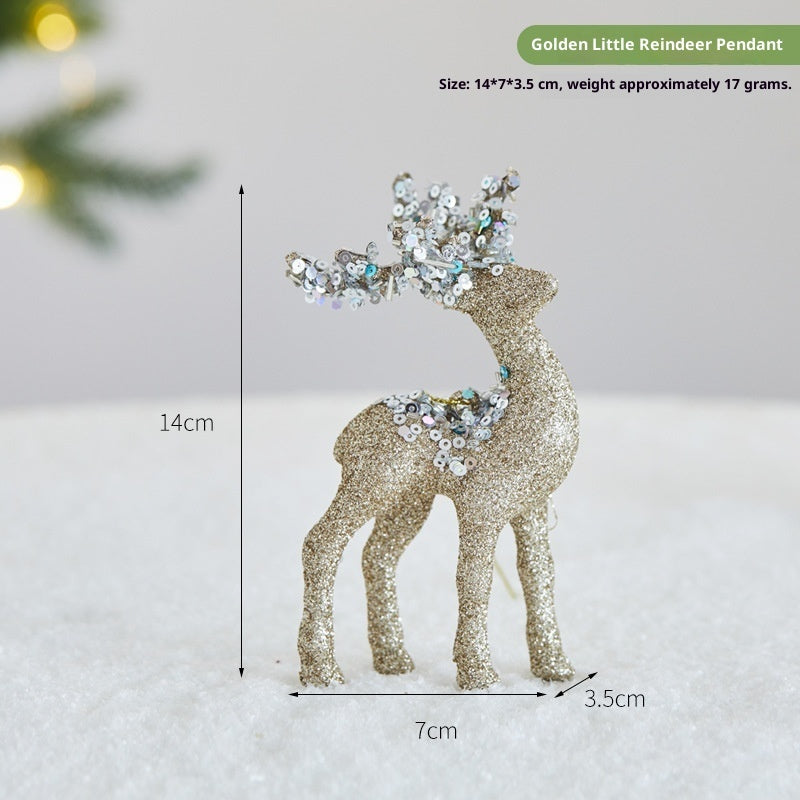 Christmas Sequined Flocking Elk Decoration