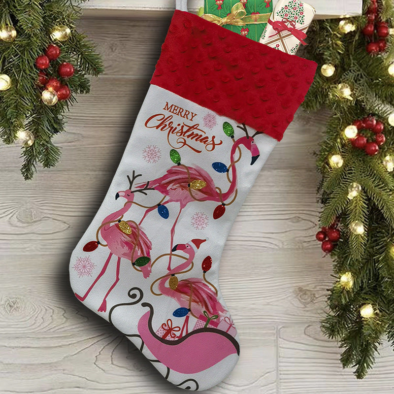 Flamingo Christmas Stockings Holiday Decoration Pendant