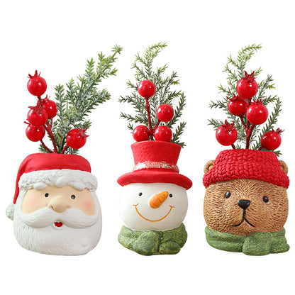 Resin Christmas Doll Santa Claus Snowman Decorations Ornaments