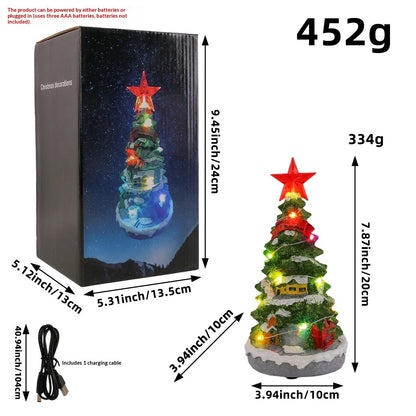 Christmas Glowing Christmas Tree Music Box Room Ornament