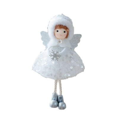 Christmas Winter Mesh Angel Big Eyes Girl Pendant