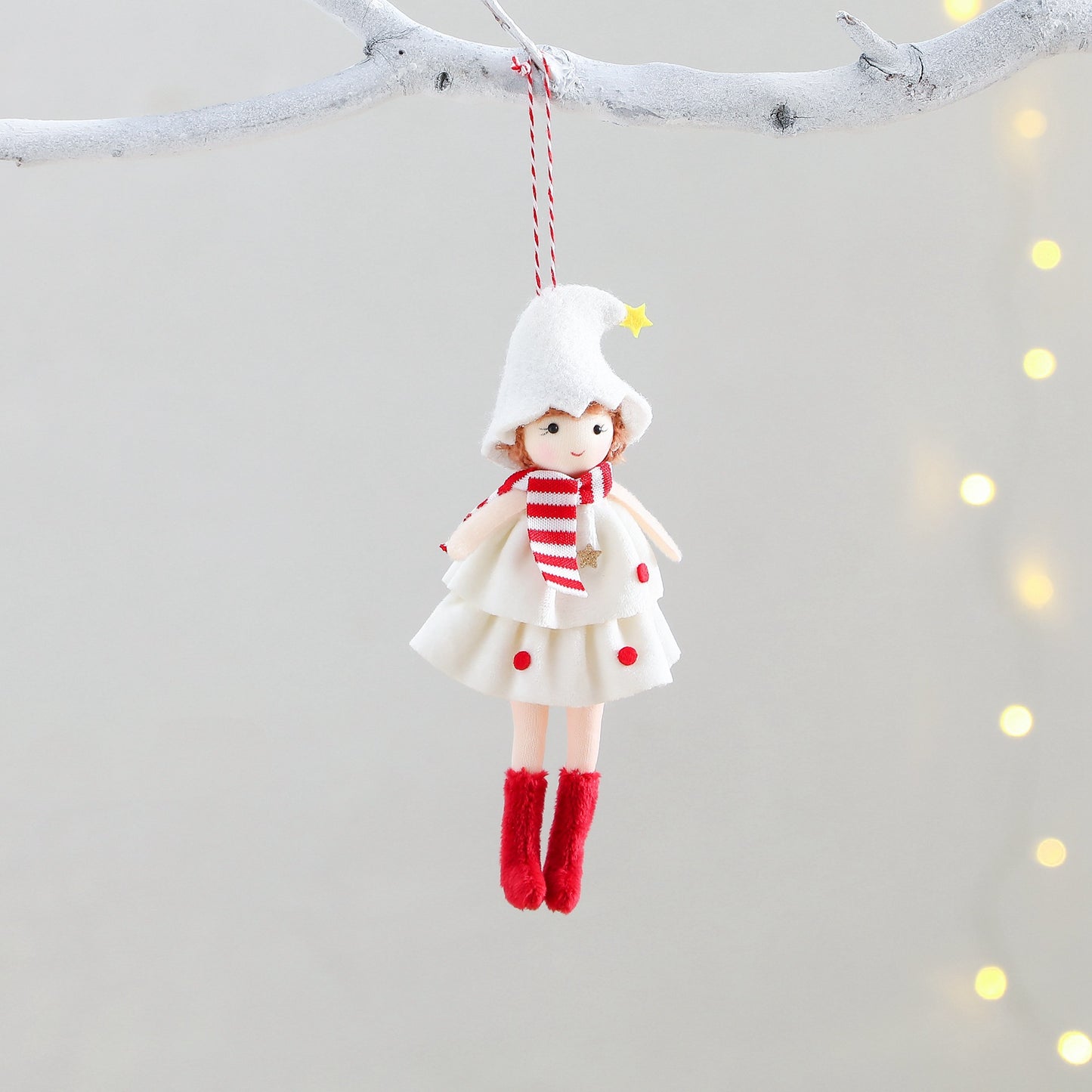 Christmas Cake Dress Girl Doll Angel Pendant